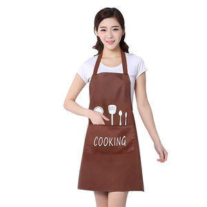 En gros logo Personnalisé Imprimé Poly Coton <span class=keywords><strong>Blanc</strong></span> Noir Promotion <span class=keywords><strong>Cuisine</strong></span> Chef Tablier - Product Image 3