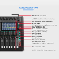 Mezcladora Digital Profesional MD16/6 de 16 Canales, Consola de Mezcla de Sonido con 16 DSP y Pantalla Táctil de 7 Pulgadas