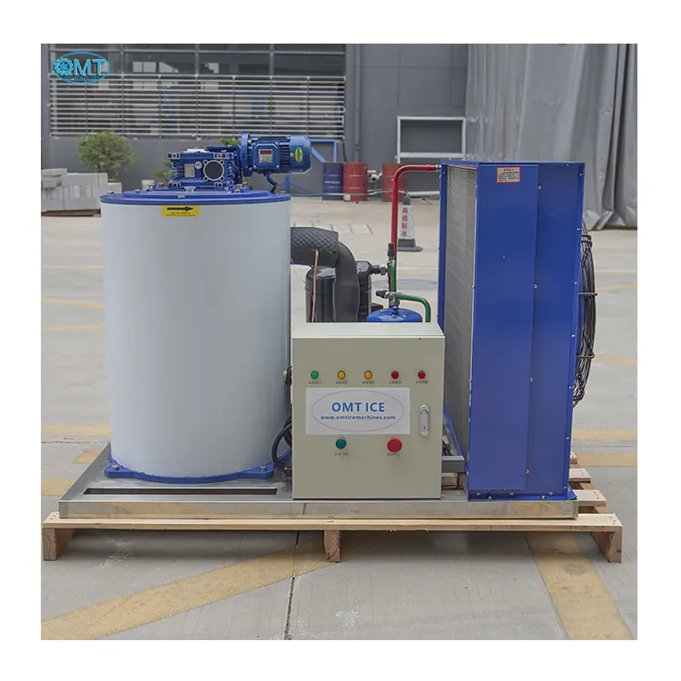 La mejor máquina comercial de hielo en escamas de alta producción personalizada de China de 1,5 toneladas utilizada en la planta de hielo pesquera