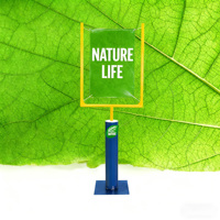 Support de signalisation publicitaire sur pied moderne, écologique, réglable, pliable et rotatif, avec cadre à clipser pour supermarché