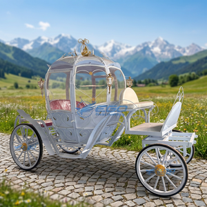 Chariot de mariage en forme de citrouille, carrosse royal Cendrillon pour princesse, chariot de mariage de luxe à vendre – Nouveauté ! - Product Image 1