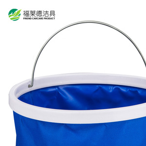 Seau pliable Frieder de 9, 11 et 13 litres, pliable et portable, pour le lavage de voiture, la pêche en plein air, l'utilisation domestique, bleu - Product Image 3