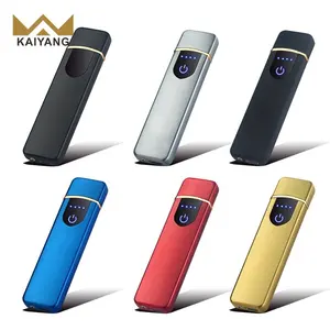 High End Ultra-thin Rechargeable Portable Windproof Smoking Accessories Electric Coil Lighter