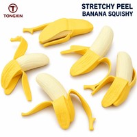 TONGXIN Jouet Squishy Banane Extensible en Gros, Réaliste, Anti-Stress, Sensoriel, Amusant pour la Cuisine, Cadeau OEM, Lot