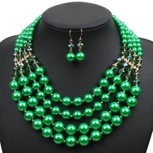 Parure de bijoux africains de style vintage, <span class=keywords><strong>collier</strong></span> <span class=keywords><strong>pas</strong></span> <span class=keywords><strong>cher</strong></span> avec grandes pierres précieuses, <span class=keywords><strong>collier</strong></span> simple et tendance - Product Image 5