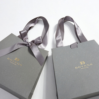 Boyang-Paquete de papel de compras de lujo reutilizable, impresión personalizada, bolsas de regalo de joyería