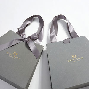 Boyang – paquet de papier à provisions de luxe réutilisable avec impression personnalisée, sacs cadeaux pour bijoux - Product Image 6