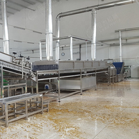 Machine de transformation des fruits pour la mise en conserve : ligne complète pour la découpe en demi-tranches, le pelage, le tri, la calibrage et l'épilation des pêches