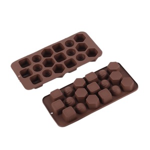 <b>Silicone</b> Chocolate Mold 24 Cavity Hexagon Square Round Oven Safe Dishwasher Safe <b>Baking</b> Mold For DIY Desserts - Product Image 1