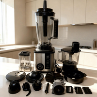 Robot culinaire électrique robuste 9500W 6-en-1 avec 6 lames, 3L, pour usage domestique, extérieur, camping-car, voiture, hôtel - Modèle 2026