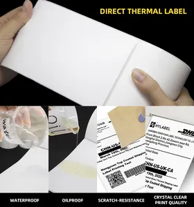 Aangepaste Lege A6 100X150 Thermische Sticker 4X6 Inch 500Pcs Waterdichte Direct Thermische Verzending Label 4x6