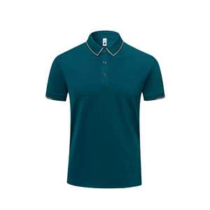 Polo à manches courtes bleu marine respirant pour l'été, vêtement de travail unisexe, uniforme personnalisable avec logo - Product Image 2