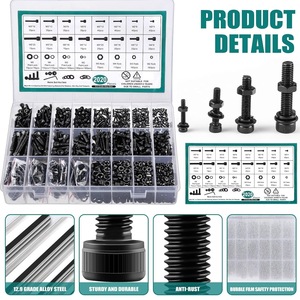 Metric Screws <b>Bolts</b> Nuts M2 M3 <b>M4</b> M5 12.9 Alloy Steel Black Oxidation For Construction Industry - Product Image 5