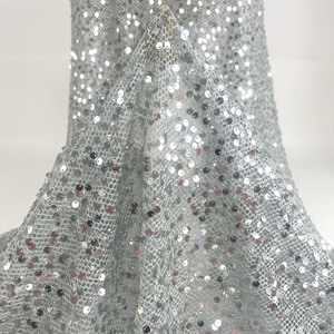 Sang Trọng Thiết Kế Đặc Biệt Trọng Lượng Nhẹ Kim Loại Lưới Vải Với 3Mm <span class=keywords><strong>Sequin</strong></span> Sáng Bóng Vải Tuyn Vải Cho Buổi Tối Ăn Mặc - Product Image 6