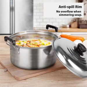 Olla de Sopa Americana de Acero Inoxidable de Cinco Piezas, Diseño Clásico, Profunda y Engrosada, para Cocina Doméstica, Venta al por Mayor de Fábrica - Product Image 3