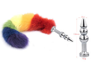Alta Qualidade Metal 40Cm Cores Fox Tail Anal <span class=keywords><strong>Plug</strong></span> Masturbador Feminino Treinamento Props Tail <span class=keywords><strong>Butt</strong></span> <span class=keywords><strong>Plug</strong></span> Brinquedos Sexuais Anal para Mulher Homens - Product Image 6