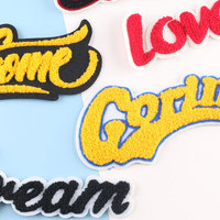 Parche de Chenilla con Diseño de Letras del Alfabeto, Parche de Chenilla Grande y Colorido en 3D, Etiquetas Termoadhesivas con Letras Personalizadas para Ropa