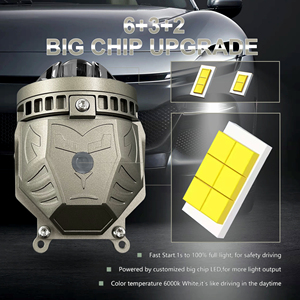 Chenlang 3 pouces Bi LED antibrouillard blanc <span class=keywords><strong>jaune</strong></span> 3 couleurs avec trois lentilles de projecteur bi-LED laser IP68 antibrouillard pour voiture Honda Toyota - Product Image 2