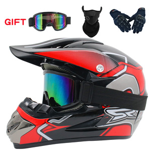 Casco <span class=keywords><strong>da</strong></span> Motocross di Alta Qualità per Tutte le Stagioni con Occhiali, Guanti e Maschera, Casco <span class=keywords><strong>da</strong></span> Cross per Moto <span class=keywords><strong>da</strong></span> Uomo - Product Image 3