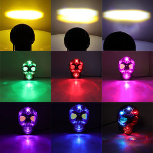 Phares de moto à LED design crâne, vente en gros d'usine, colorés, étanches IP67, 2 lentilles, modèle MO72, garantie 1 an - Product Image 6