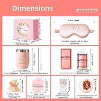 Coffret Cadeau SPA Rose Style Doux : Serviette Thermos, Diffuseur d'Arômes et Masque pour les Yeux avec Cire de Soja – Cadeau d'Anniversaire Complet pour Elle