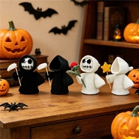 Jouets anti-stress fantômes d'Halloween en laine, pour les plus de 14 ans, soulagement du stress, cadeaux éducatifs pour fêtes, personnalisables