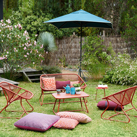 Cour extérieure rotin tissage loisirs fauteuil simple siège arrière extérieur résidentiel balcon jardin rotin chaise canapé