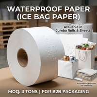 Rouleau de papier imprimable écologique haute résistance à l'eau, feuilles découpées sur mesure pour sacs à emporter pour aliments surgelés et boissons glacées