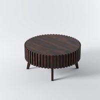 Table basse ronde en bois de Sheesham artisanal, table basse en bois de qualité supérieure pour salon, bureau à domicile, hôtel et salle de séjour