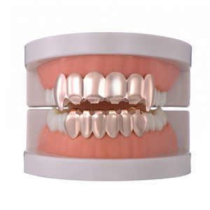 2023 Hiphop alliage <span class=keywords><strong>doré</strong></span> <span class=keywords><strong>dent</strong></span> Grillz unique mode dents Grillz hommes accessoires plaine dents Grillz - Product Image 1
