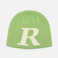 Gorro de Invierno para Esquí, Unisex, Color Verde, con Logotipo Jacquard, Acrílico, Personalizado, Tejido, con Borde, Fabricante de Gorros