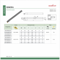 Porte-outil de mandrinage SDWCR, pince à coin droite à 45 degrés pour mandrinage interne, pour outils de mandrinage en carbure à plaquettes diamantées