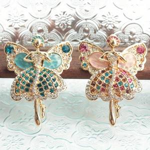 Broche de Moda con Diseño de Elfo Dulce y Niña Bailarina, Estilo Elegante - Product Image 1