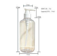 Botol Plastik PET Kosong 350ml Grosir dengan Pompa Lotion untuk Kemasan Sampo dan Body Lotion, Penggunaan Kosmetik Model 81