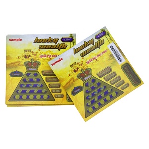 บัตรลอตเตอรีพิมพ์ลายแบบเต็มสีตั๋วกระดาษแบบขูด - Product Image 3