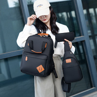Vente en gros de sacs à dos pour ordinateur portable, ensemble de trois pièces, sac pour ordinateur professionnel, sac à dos de voyage sportif