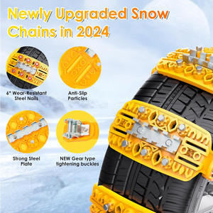 Nouvelles chaînes à neige universelles pour pneus de voiture - Alliage de titane et acier, accessoires de pneus élargis et épaissis - Product Image 2