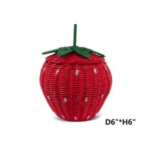 Panier en forme de pomme pour la décoration de Pâques de la veille de Noël et le panier cadeau de Noël pour les paniers de rangement en rotin pour enfants - Product Image 6