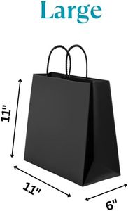 Bolsa de Papel Negra Plegable Grande, Impresión Personalizada, Embalaje Ecológico para Comestibles, Bolsas de Kraft al por Mayor y Menor con Logotipo - Product Image 2