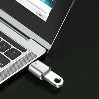 DAJIANG personalizado OTG USB C macho a USB 3,0 hembra adaptador con luz LED OEM USB Flash lector de tarjetas para uso en teléfonos móviles