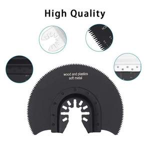 Set Professionale di 12 Lame Multifunzione <span class=keywords><strong>per</strong></span> <span class=keywords><strong>Legno</strong></span>, Lame Oscillanti a Sgancio Rapido, Accessori <span class=keywords><strong>per</strong></span> Utensili Multifunzione con Foro Chiuso - Product Image 3