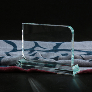 Plaque d'attribution vierge de forme carrée HBL Wholesale, logo gravé personnalisé, impression UV, cadre photo vierge, trophée en verre cristal - Product Image 1