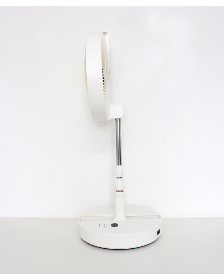12 Inch 5 Blades Oscillate Retractable Stand Fan 12V Remote Retractable Table Fan 12 Inch  Portable Folding Retractable Fan