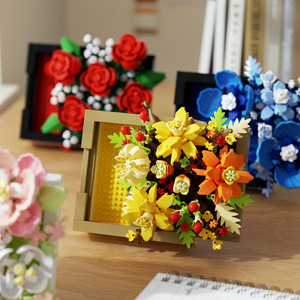 Boîte à <span class=keywords><strong>fleurs</strong></span> en micro-particules en plastique ABS, 400-700 pièces, blocs de construction à assembler, jouet DIY, cadeau 7371-7374 - Product Image 4