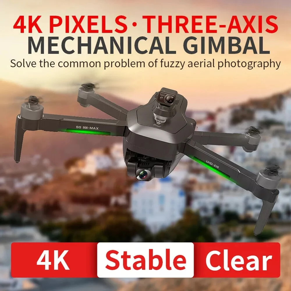 2022 SG906 MAX Obstacle avoidance EIS gps drones long range 1200m point flight 4k camera drone