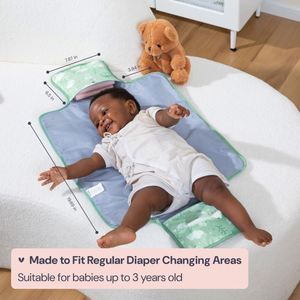 Échantillon gratuit, prix de gros compétitif, tapis à langer imperméable personnalisé, tapis à langer portable pour bébé - Product Image 6