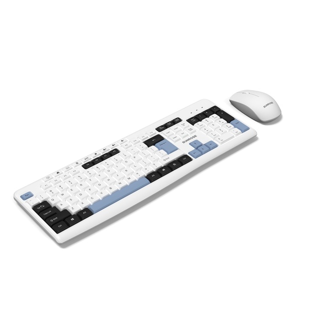 Source Factory OCC336 Full-size Ergonomic Plug-and-Play 2.4GHz Wireless Keyboard and Mouse Set for Laptop