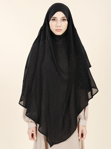 <span class=keywords><strong>Voile</strong></span> musulmane grande taille 200*100CM 2026 avec strass, Hijab islamique, Châle noir grande taille pour femmes, Foulard - Product Image 2