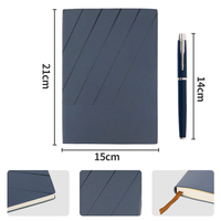 Carnet de notes A5 personnalisé en cuir PU gaufré, couverture rigide, agenda professionnel avec marque-page en ruban, pour cadeau d'entreprise