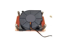 Refroidisseur CPU en cuivre 1U à profil bas avec dissipateur à ailettes échiquetées et ventilateur PWM 4 broches pour AMD AM4 Ryzen 5 5600X 3600, refroidissement par air pour serveur
